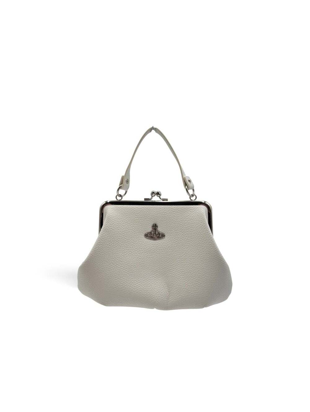 Vivienne Westwood Granny Frame Nappa Leather Bag – White